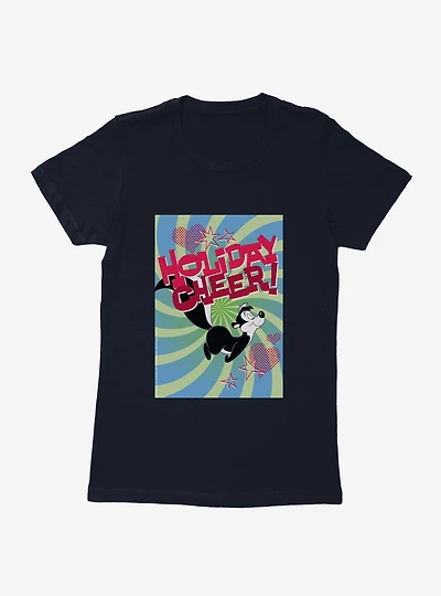 Looney Tunes Pepe Le Pew Holiday Cheer Womens T-Shirt