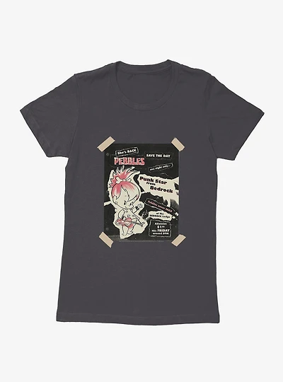 The Flintstones Punk Rock Pebbles Womens T-Shirt