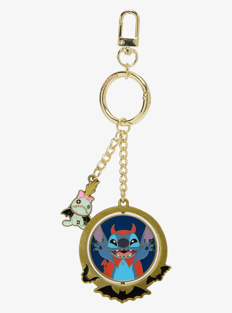 Loungefly Disney Lilo & Stitch Angel & Devil Stitch Spinning Keychain