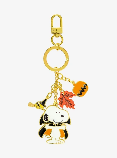 Peanuts Snoopy & Woodstock Halloween Multi-Charm Keychain