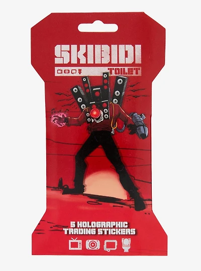 Skibidi Toilet Holographic Trading Stickers Mystery Pack