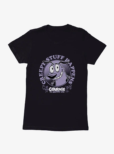 Courage The Cowardly Dog Creepy Stuff Happens Womens T-Shirt