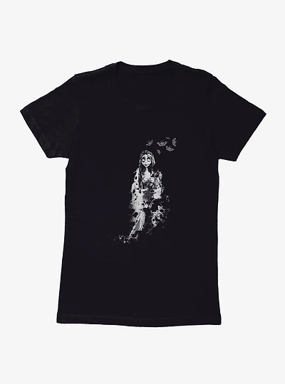 Corpse Bride Emily Butterflies Womens T-Shirt