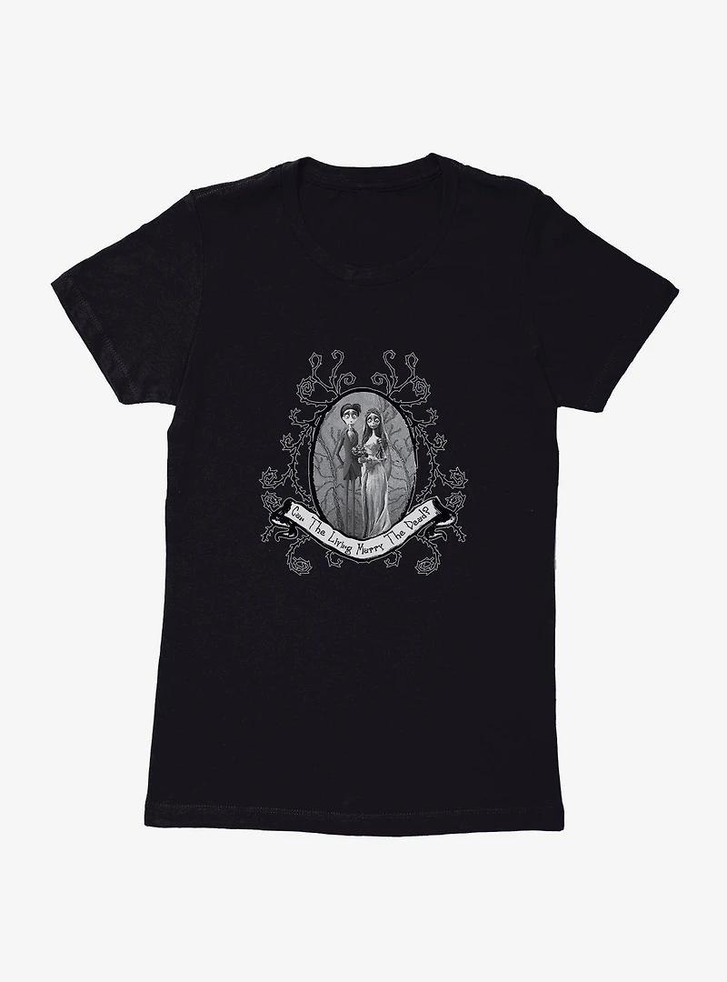 Corpse Bride Emily And Victor Portrait Womens T-Shirt