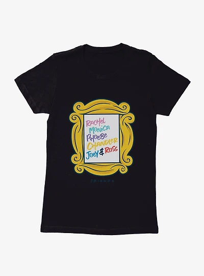 Friends Name List Framed Womens T-Shirt