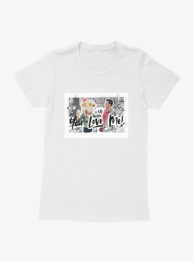 Friends Chandler Monica Turkey Love Womens T-Shirt
