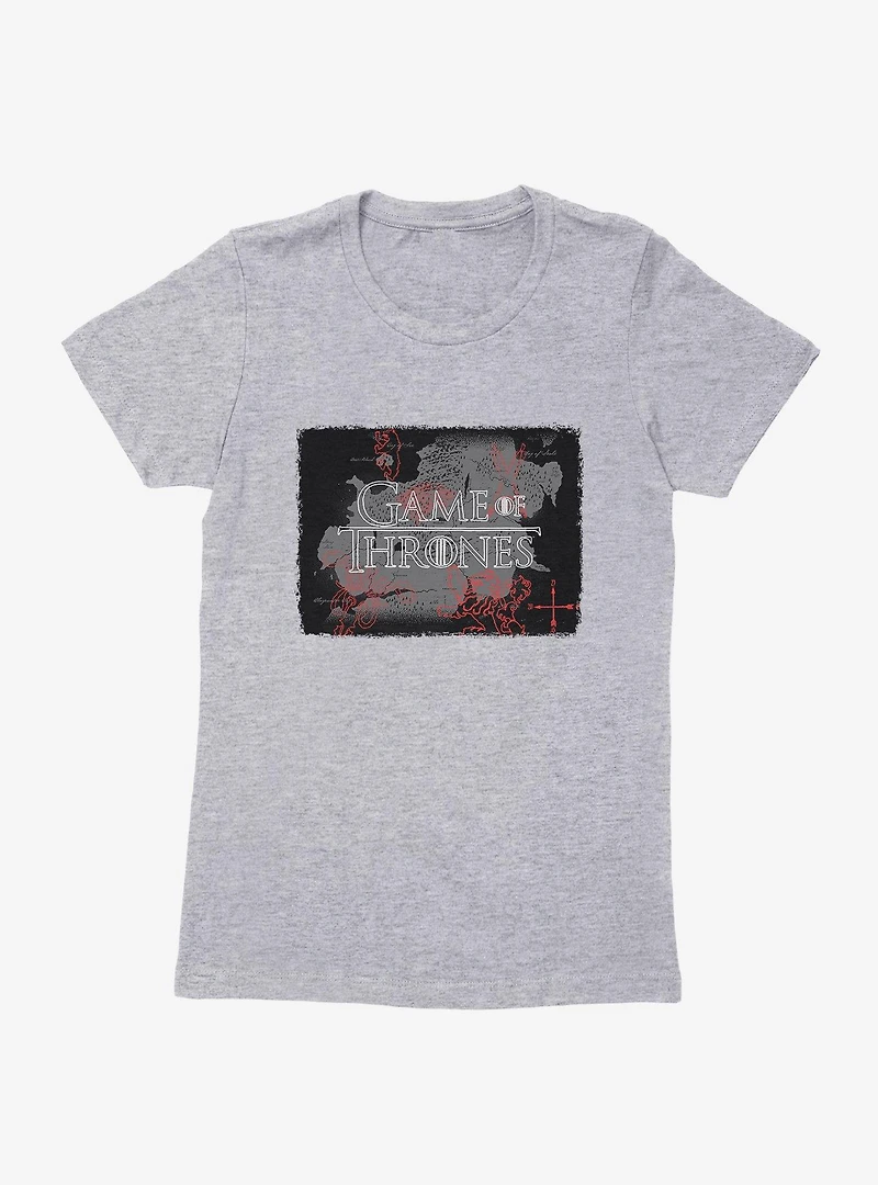Game Of Thrones Map Logo Womens T-Shirt