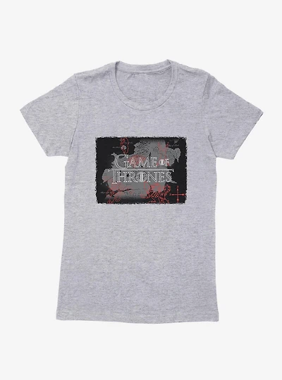 Game Of Thrones Map Logo Womens T-Shirt