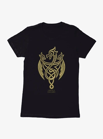 House of the Dragon Gold Three-Headed Womens T-Shirt