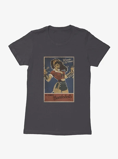 DC Comics Bombshells Wonder Woman Vintage Womens White T-Shirt