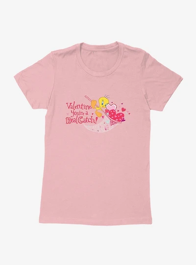 Looney Tunes Tweety Bird A Real Catch Womens T-Shirt