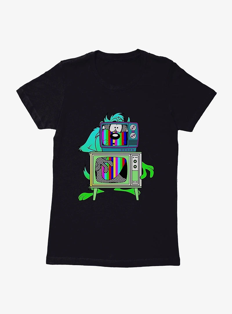 Looney Tunes Taz TV Color Test Bars Womens T-Shirt
