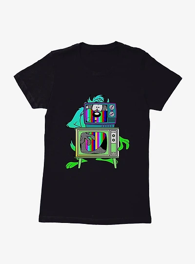 Looney Tunes Taz TV Color Test Bars Womens T-Shirt