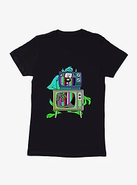 Looney Tunes Taz TV Color Test Bars Womens T-Shirt