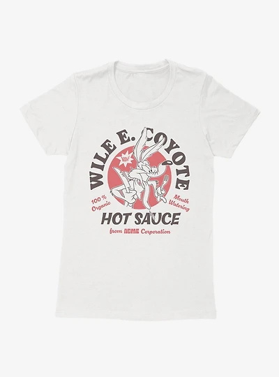 Looney Tunes Wile E. Coyote Hot Sauce Womens T-Shirt