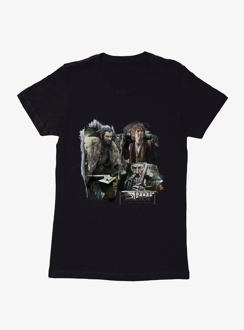 The Hobbit: An Unexpected Journey Thorin Bilbo Gandalf Womens T-Shirt