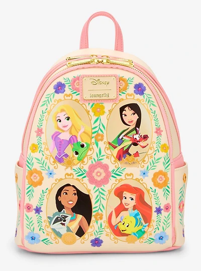 Loungefly Disney Princesses Floral Portraits Mini Backpack - BoxLunch Exclusive