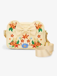 Loungefly Disney Minnie Mouse Orange Floral Ears Crossbody Bag - BoxLunch Exclusive