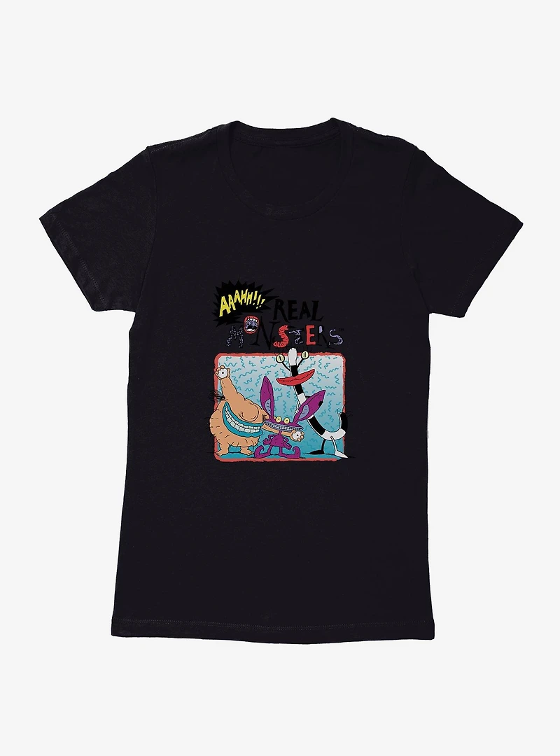 Aaahh!!! Real Monsters Group Pose Womens T-Shirt
