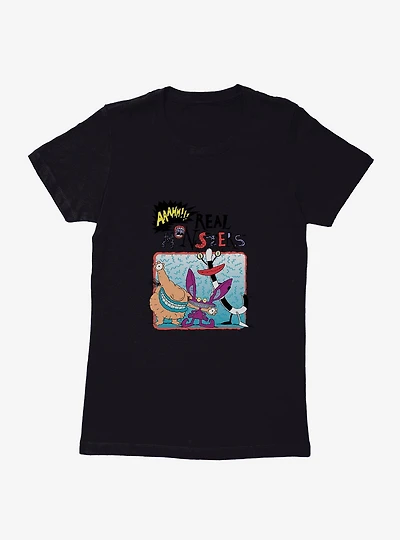 Aaahh!!! Real Monsters Group Pose Womens T-Shirt
