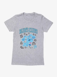 Blue's Clues Collegiate Font Icons Womens T-Shirt