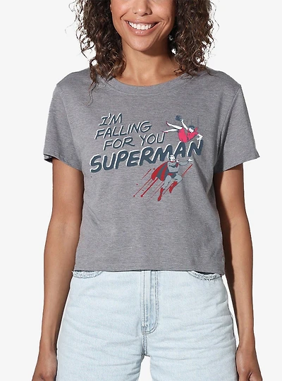 DC Comics Superman Falling For You Women's Crop Top T-Shirt