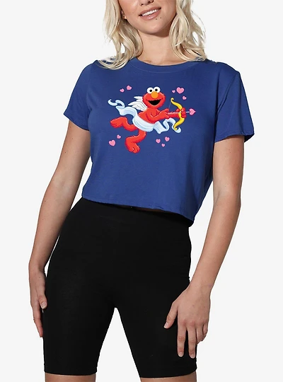 Sesame Street Cupid Elmo Women's Crop Top T-Shirt