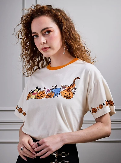 Disney Winnie the Pooh Jack-o-Lantern Bear & Friends Women's T-Shirt - BoxLunch Exclusive