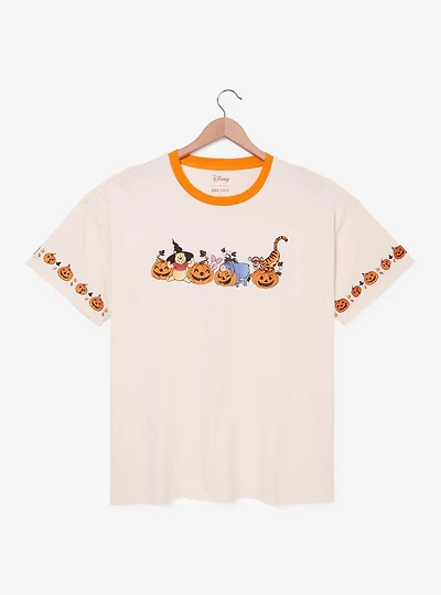 Disney Winnie the Pooh Jack-o-Lantern Bear & Friends Women's Plus T-Shirt - BoxLunch Exclusive