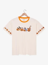 Disney Winnie the Pooh Jack-o-Lantern Bear & Friends Women's Plus T-Shirt - BoxLunch Exclusive