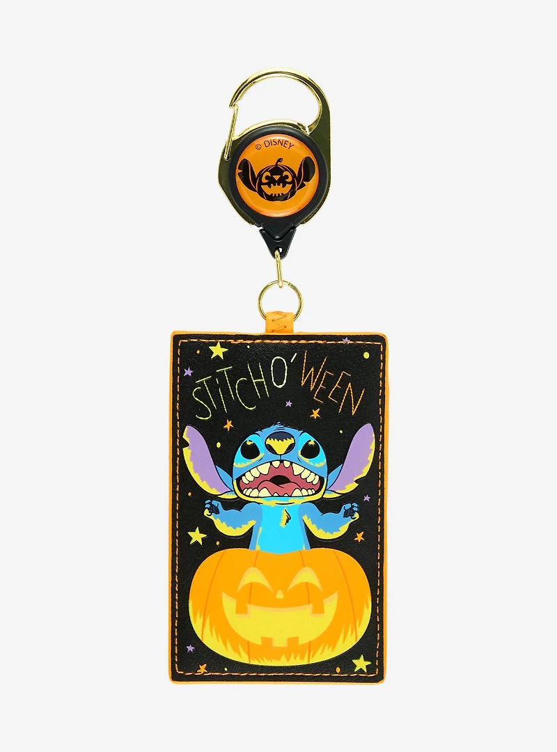 Loungefly Disney Lilo & Stitch Stitch O' Ween Pumpkin Retractable Lanyard — BoxLunch Exclusive