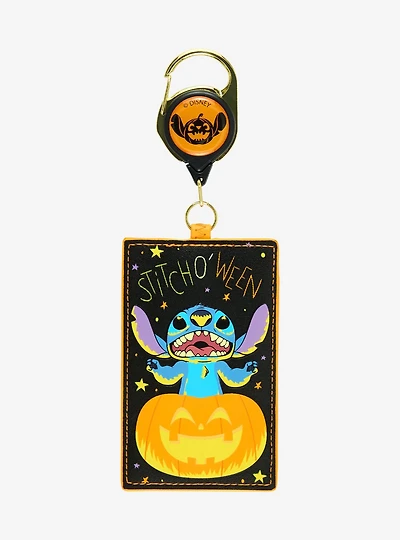 Loungefly Disney Lilo & Stitch Stitch O' Ween Pumpkin Retractable Lanyard — BoxLunch Exclusive