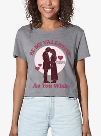 The Princess Bride Be My Valentine As You Wish Women's Crop Top T-Shirt