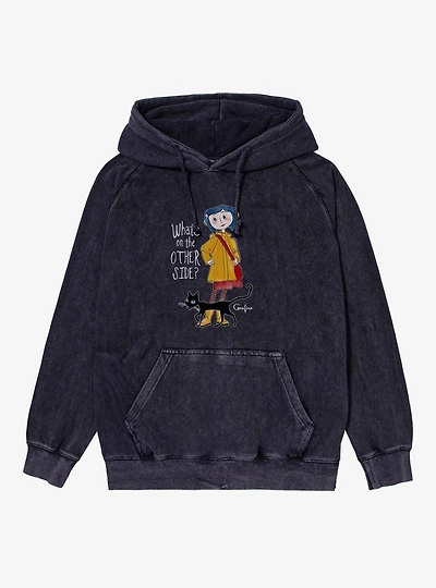 Coraline What's On The Other Side Mineral Wash Hoodie