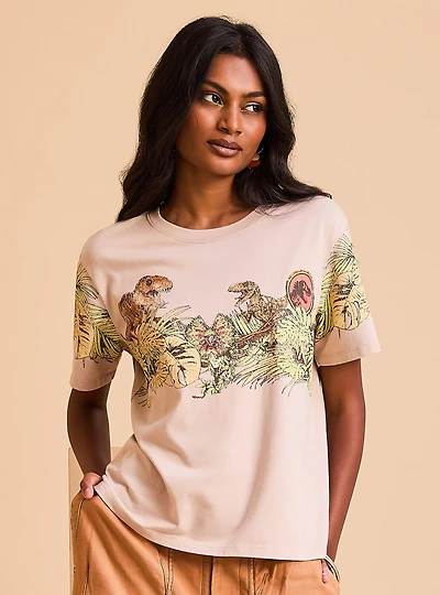 Jurassic Park Dinosaurs & Foliage Women's T-Shirt - BoxLunch Exclusive