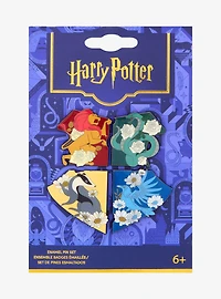 Harry Potter Hogwarts House Crest Enamel Pin Set - BoxLunch Exclusive