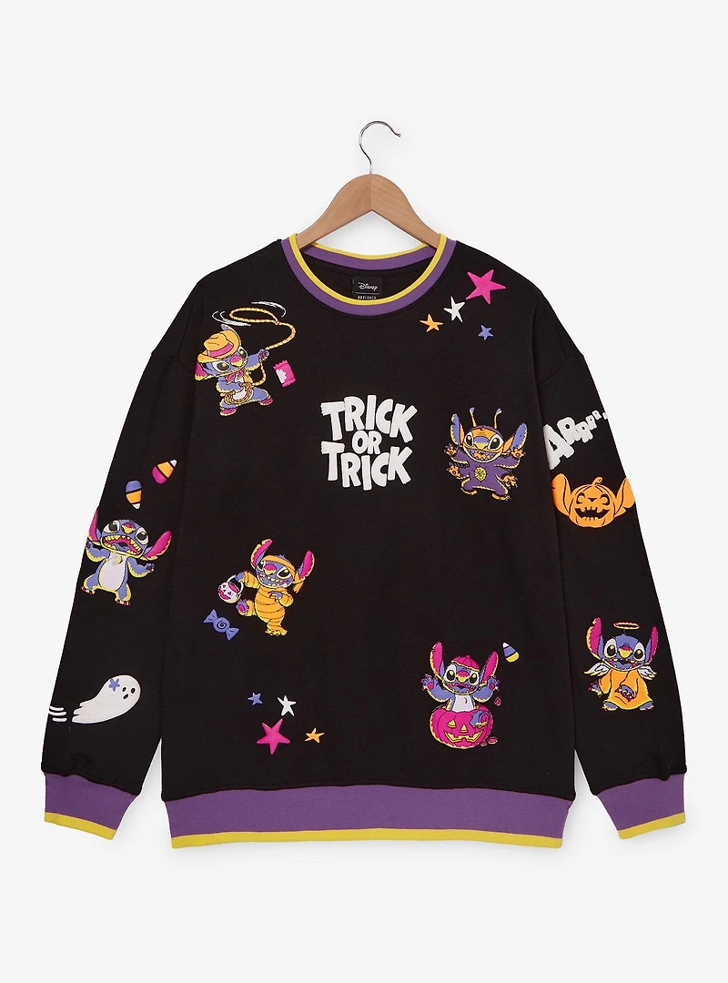 Disney Lilo & Stitch Trick or Treat Halloween Crewneck — BoxLunch Exclusive