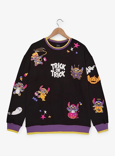 Disney Lilo & Stitch Trick or Treat Halloween Crewneck — BoxLunch Exclusive