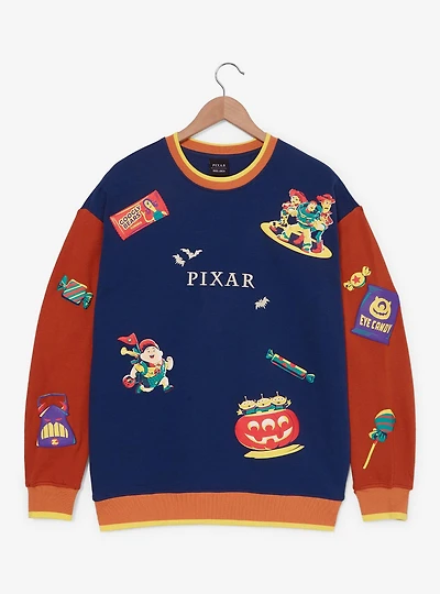 Disney Pixar Halloween Color Block Crewneck — BoxLunch Exclusive