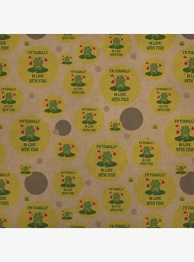 I'm Toadally Totally In Love With You Frog Premium Kraft Wrapping Paper
