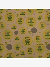 I'm Toadally Totally In Love With You Frog Premium Kraft Wrapping Paper