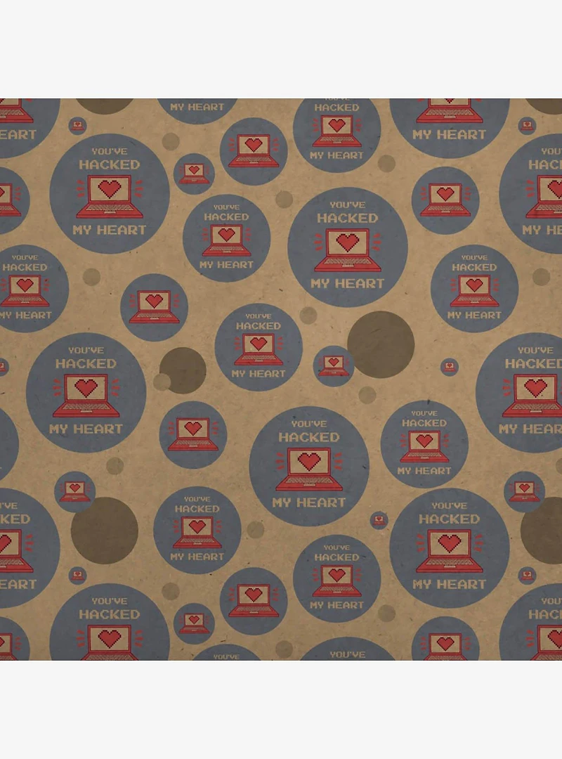 You've Hacked My Heart Love Premium Kraft Wrapping Paper