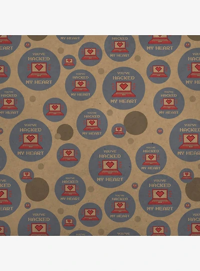You've Hacked My Heart Love Premium Kraft Wrapping Paper