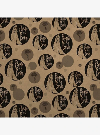 Corpse Bride Logo and Silhouette Premium Kraft Wrapping Paper