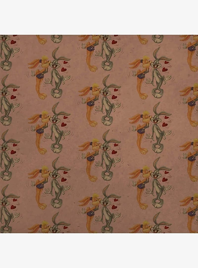Looney Tunes Bugs and Lola Kiss Premium Kraft Wrapping Paper