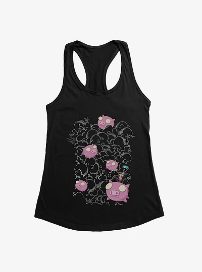 Invader Zim Pig Stampede Womens Tank Top