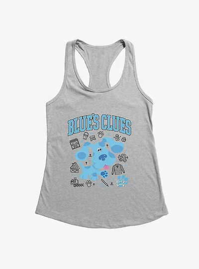 Blue's Clues Collegiate Font Icons Womens Tank Top