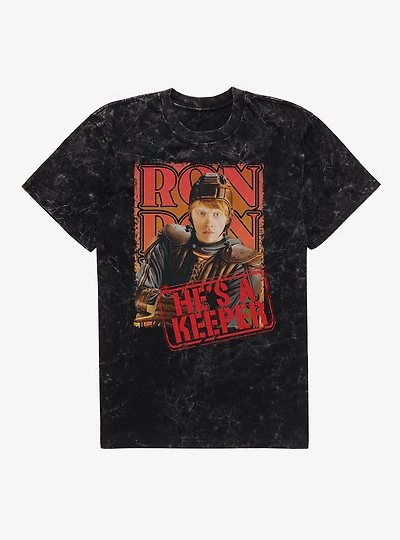 Harry Potter Ron Keeper Mineral Wash T-Shirt