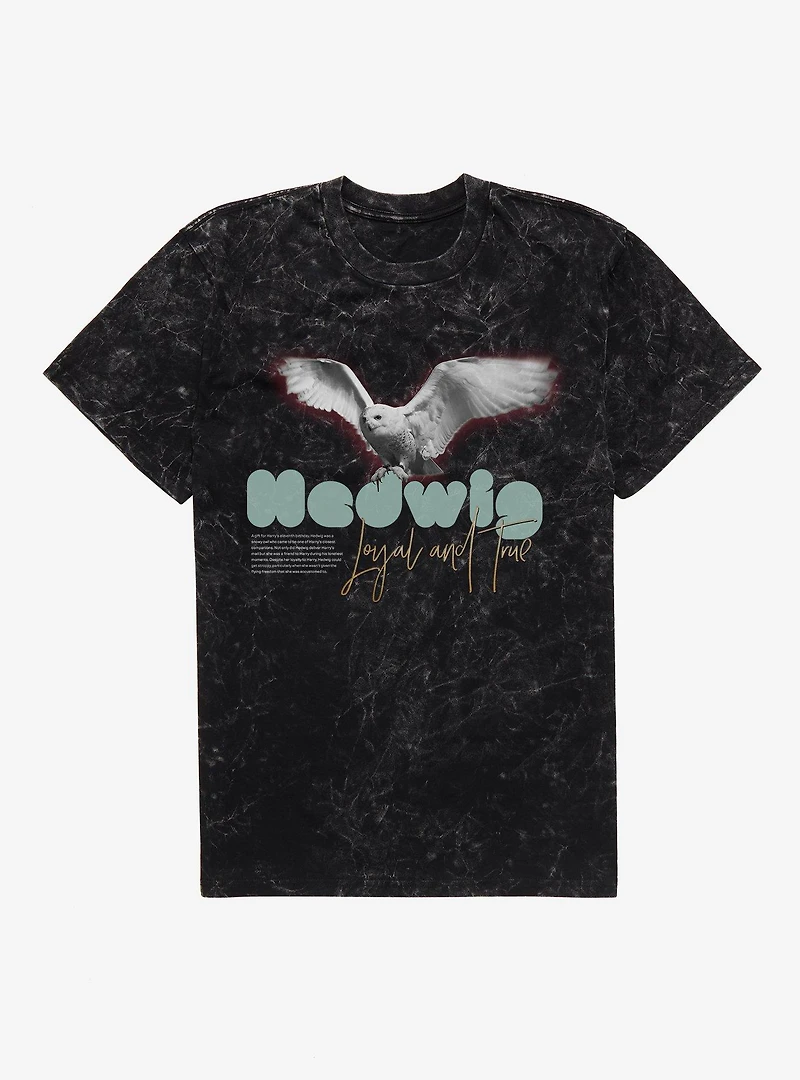 Harry Potter Hedwig Loyal Mineral Wash T-Shirt