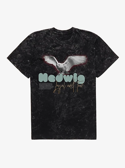 Harry Potter Hedwig Loyal Mineral Wash T-Shirt
